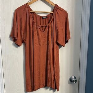 Cable & Gauge Rust Blouse